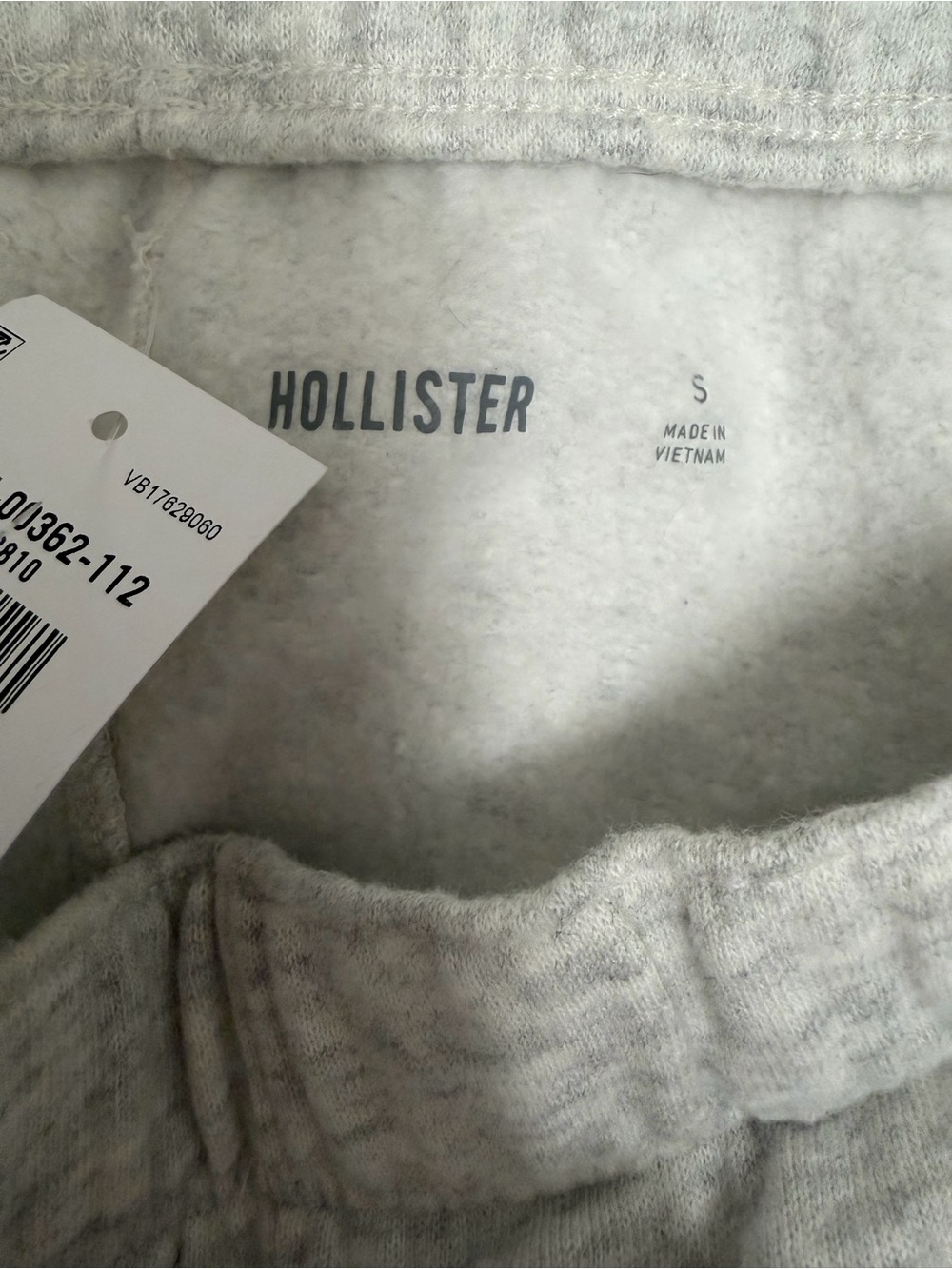 Hollister Light Gray Sweatpants with Pink Logo Accent - Picture 6 of 7